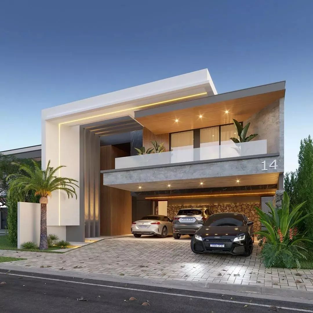 Modern house architecture design in Bhopal by AMR BuildTech – space optimization